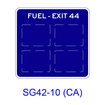 Single-Exit Interchange (One Service) Mainline EXIT XX SG42-10CA