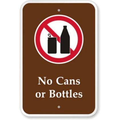 No Bottles or Cans [symbol] PS-101(CA)