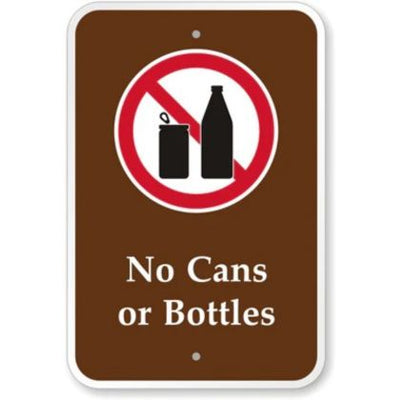 No Bottles or Cans [symbol] PS-101(CA)