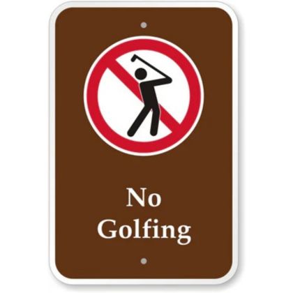 No Golfing [symbol] PS-128(CA)