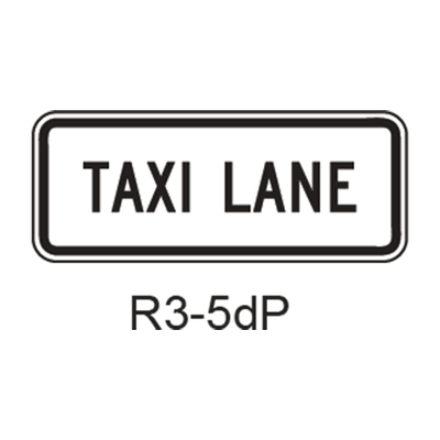 TAXI LANE [plaque] R3-5dP
