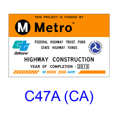 Construction Funding ID Sign C47A(CA)