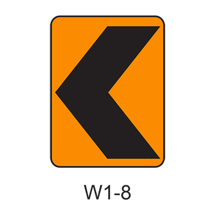 Chevron Alignment, Right or Left W1-8