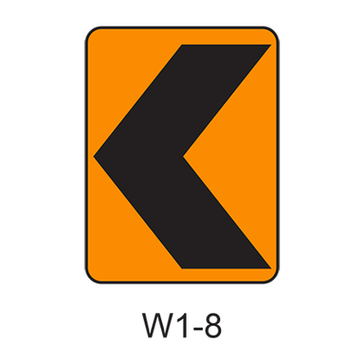 Chevron Alignment, Right or Left W1-8