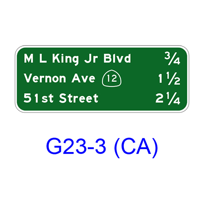 Interchange Sequence G23-3(CA) – RCR TRAFFIC