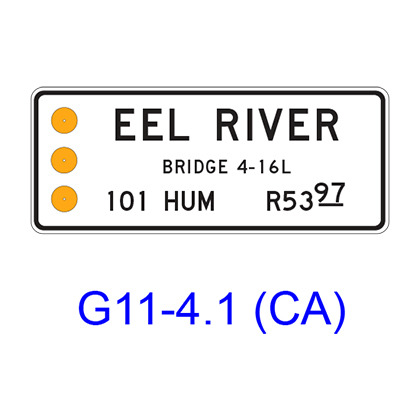 BRIDGE - RIVER MARKER Sign G11-41CA