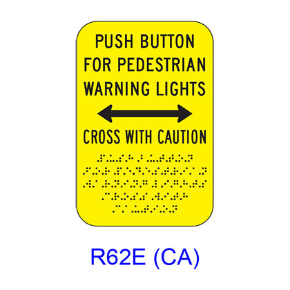 The PUSH BUTTON FOR PEDESTRIAN WARNING LIGHTS ? CROSS WITH CAUTION R62 ...