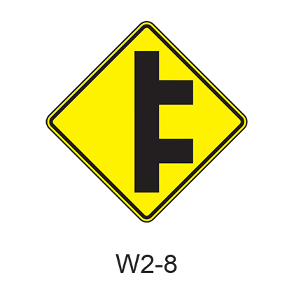 Intersection Warning W2-8
