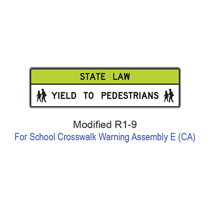 School Crosswalk Warning Assembly E [symbol] R1-9SCH – RCR TRAFFIC