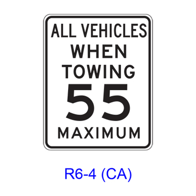 ALL VEHICLES WHEN TOWING __ MAXIMUM R6-4(CA)